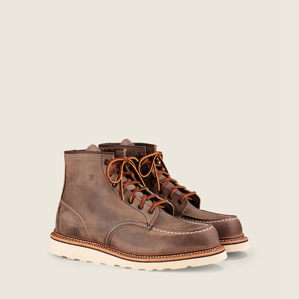 Red Wing Mens Heritage Boots - Classic Moc – 6-inch Rough & Tough Leather - Khaki - SDX746901